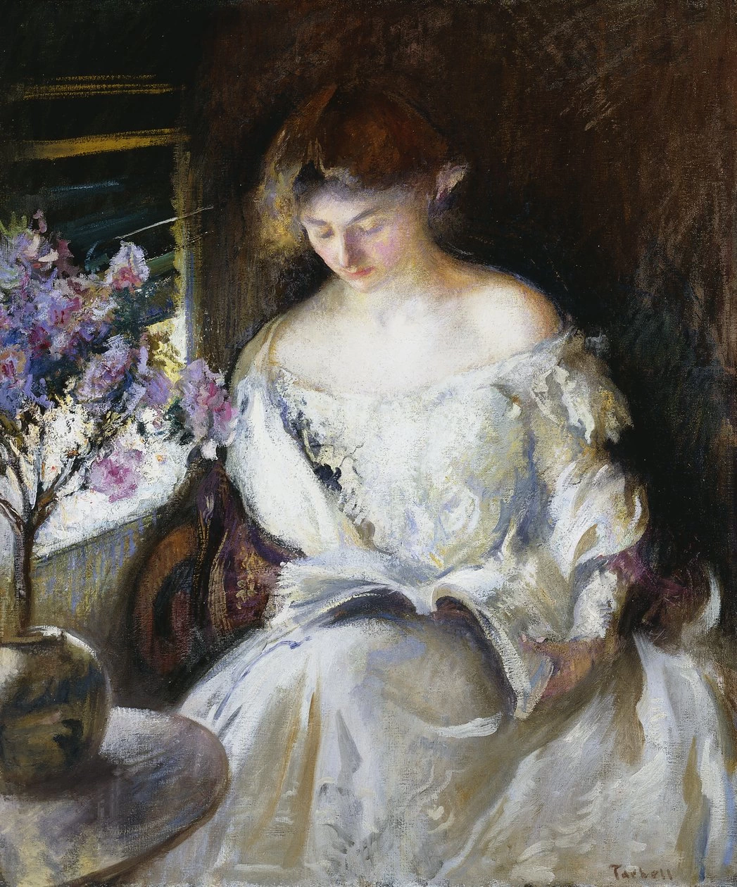 Edmund Tarbell - Leggendo alla finestra